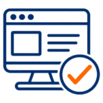Computer monitor with checkmark representing digital experience